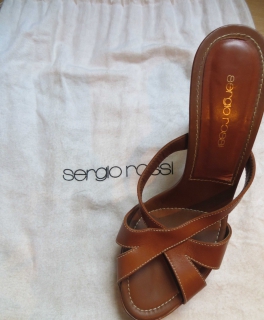 Sergio Rossi High Heel Schuhe Leder Braun