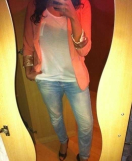 Trendiger Blazer Trendfarbe Koralle NEU - sofort ausverkauft !