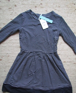 Gestreiftes Marine Kleid *neu*