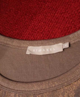 Glitzertop von Stefanel M Gold Kupfer Glitzer