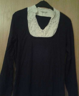 Blusen Shirt schwarz weiß