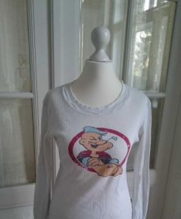Shirt weiss Popeye langarm