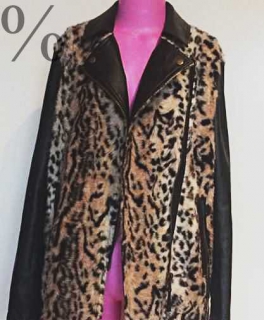 TALLY WEIJL //  Leoparden Fell/Lederjacke