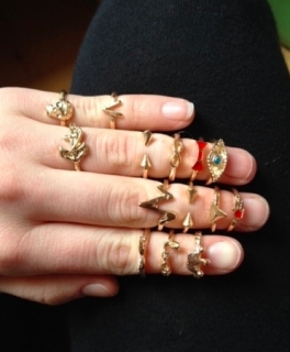 goldene Ringe (Fingerspitzenringe)