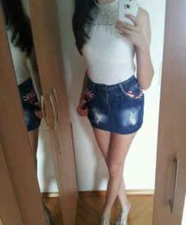 Toller, sexy Minirock *Jeansrock*used look * England Flagge* xs / Lina Jeans