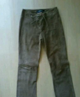 Braune Echtlederhose