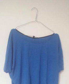 Vorne Kurz hinten Lang Oberteil in Blau XS