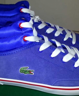 Lacoste Angha Wildleder, blau/rot, gr. 44,5 /UK10 - NEU