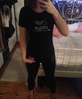 TShirt Wella Glitzer schwarz