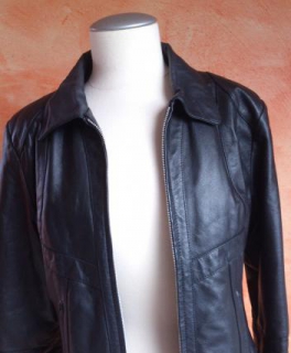 Komplett incl. Versand!! Schöne Echtleder-Jacke*Lederjacke.M/42*