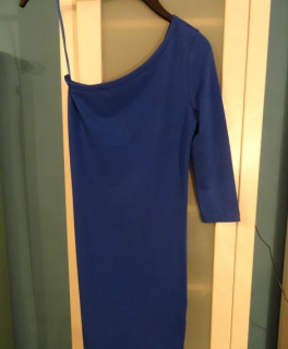 WOW !! SEXY ASYMMETRISCHES KLEID / KÖNIGSBLAU / NEU 