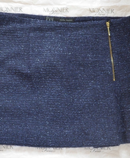 schöner Zara Rock in blau Glitzer