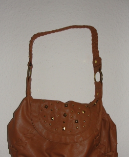 hellbraune Handtasche