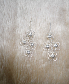 Ohrringe Silber Blumen