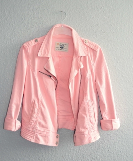Rosa Jacke von Zara Bikerjacke Softgrunge