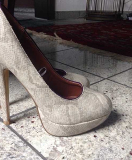 Primark Pumps Gr. 39 wie neu Schlangenlederoptik Atmosphere