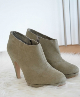 Ankleboots Olivgrün [h&m absatz reißverschluss oliv khaki]