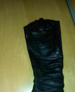 Tolle Schwarze Lederstiefel/Oerknees