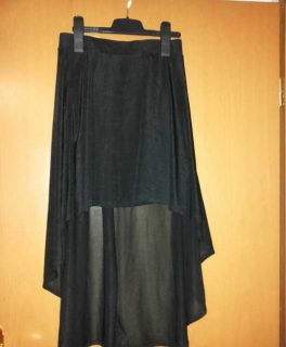 Schwarzer Rock, vorne kurz - hinten lang, H&M divided