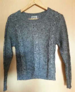 Weekday Strickpullover mit Zopfmuster