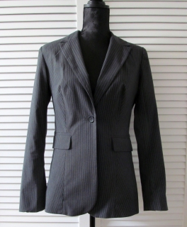 Grauer Laura Scott Nadelstreifen-Blazer
