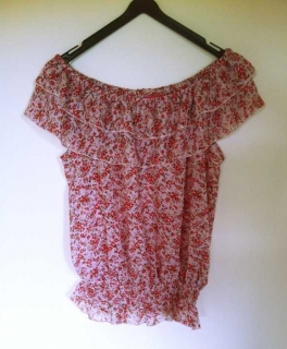 Bluse Blumenmuster pink (Madonna)