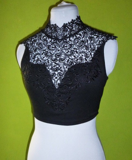 NELLA FANTASIA crop Top mit Spitze, Gr. S