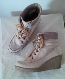 Hochwertige Stiefeletten Keilabsatz Herbst Winter Zign