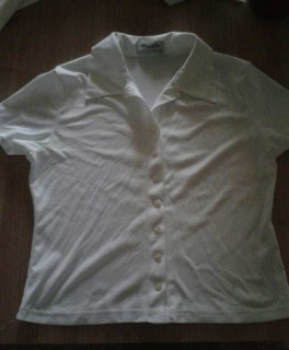 Weiße Bluse kurze Ärmel