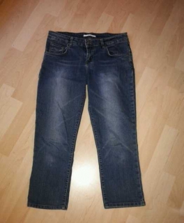 3/4 jeans in dunkelblau