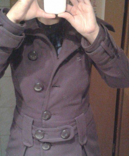 chicer, lila Mantel halblang von Zara / Wintercoat