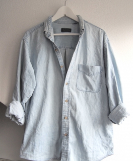 Bluse / Hemd / Denim / Jeans / Vintage / Oversize / 90er