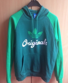 Adidas Originals trefoil Hoodie Pullover grün Gr. M