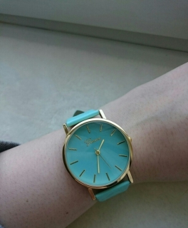 Blogger Trend Uhr Damen Geneva mint grün gold #Geneva 