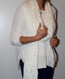 weißer xxl strickschal