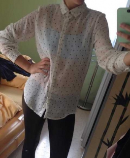 Transparente Kreuz Bluse 