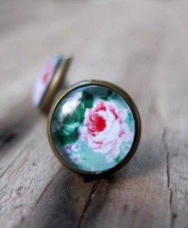 Ohrstecker Rose Blüte Vintage