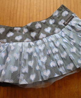 hellblauer Tüllmini Gothic Lolita 34/36 DIY