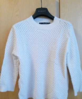 Angora Pulli ZARA Knit S 38 weiß Blogger