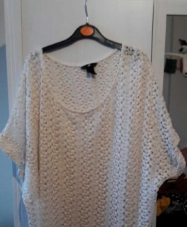 Oversized Spitzenshirt von H&M