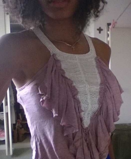 sexy rosa rüschen top mit netz