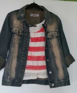Retro Jeans Jacke Usedlook Destroyed M 38 40