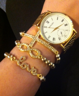 Tolle Mingbo Uhr - gold - neu 