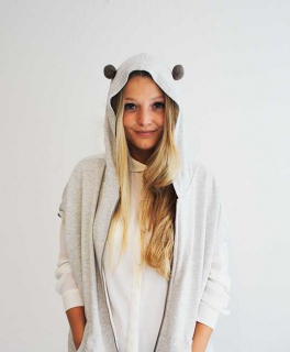 Kurzärmeliger Hoodie mit Kapuze und Ohren M ASOS