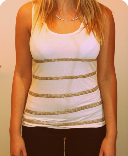 Orsay Top gold weiß