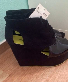H&m divided plateauschuhe high heels hipster blogger fashion