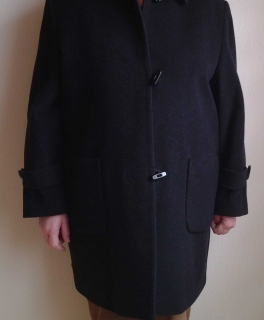 schwarzer Woll Mante Duffelcoat Ulla Popken