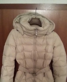 Winterjacke, Daunenjacke Gr. 34 von BENETTON, beige, ecru, sandfarben
