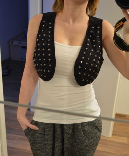 Kurze schwarze Weste von ONLY