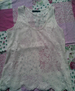 weißes Spitzen Top 